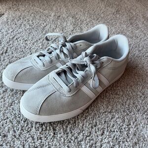 NEW Women’s Adidas Light Gray Suede Sneakers - size 10